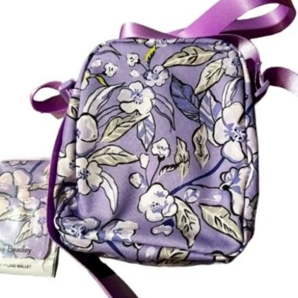 Vera Bradley Purple Floral Bag and Phone Case Set - Picture 7 of 9